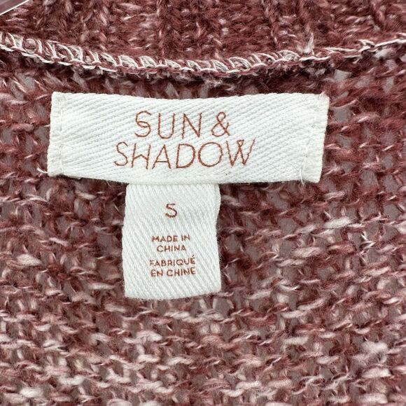 Sun & Shadow Womens Duster Cardigan Sweater S Pink Ombre Open Front Long Sleeve - Picture 3 of 7